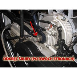 Odkręcanie tylnego koła - rower z silnikiem Sachs 301a
