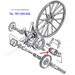 Piasta - wieloklin - rower z silnikiem spalinowym Sachs 301A