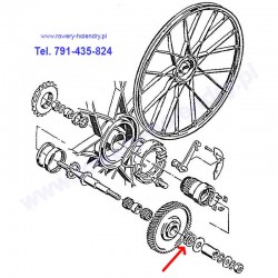 Podkładki na oś - rower z silnikiem spalinowy Sachs 301A